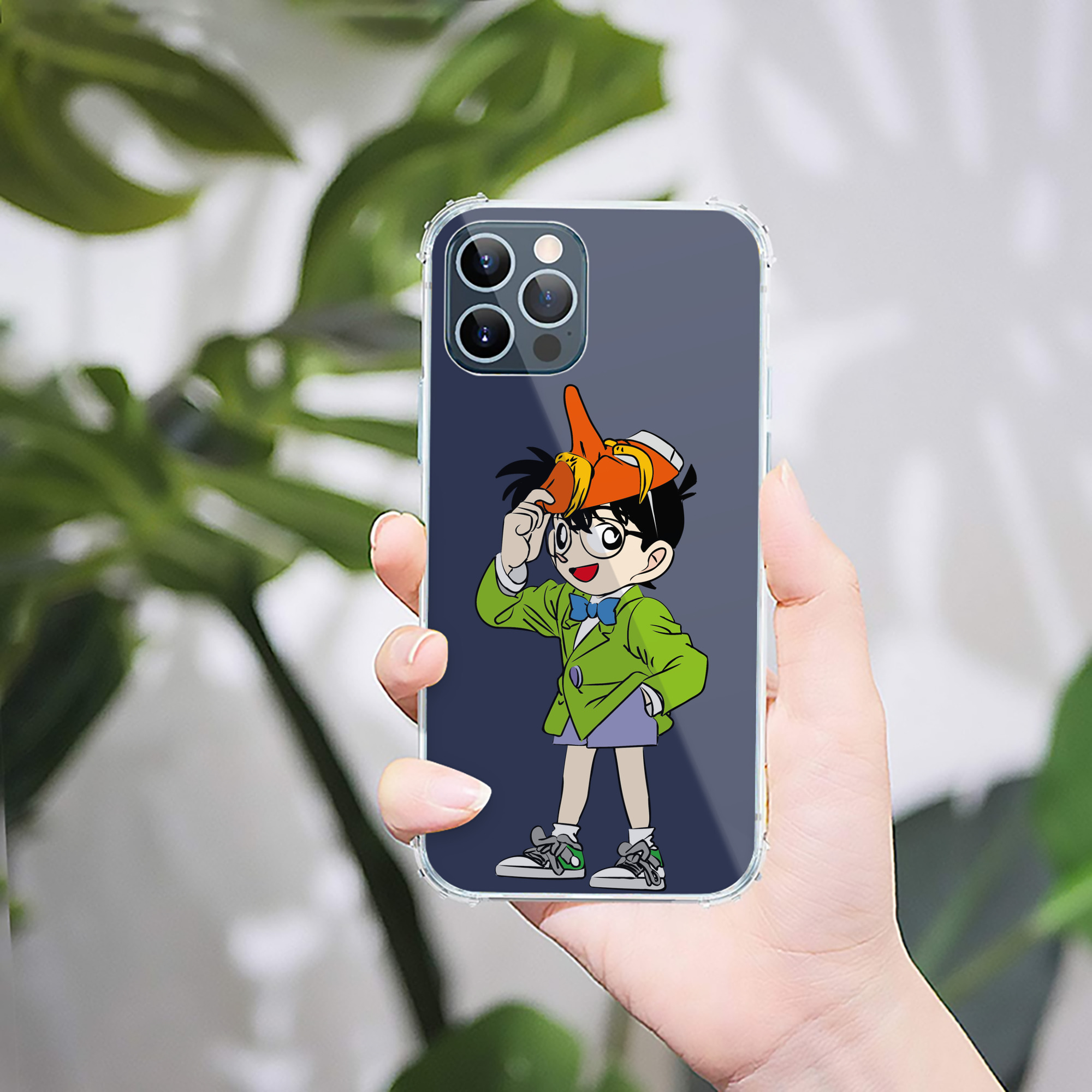 （画像用） 名探偵コナン 江戸川 コナン Detective Conan Conan Edogawa 【iPhone 12シリーズ対応】透明スマホケース（クリアソフトケース）